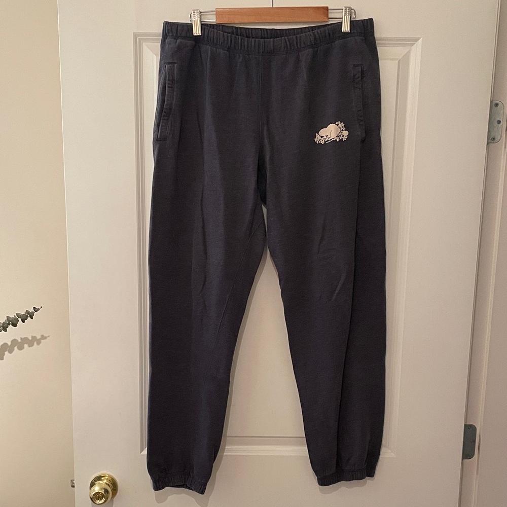 Roots Navy Blue Organic Cotton Joggers